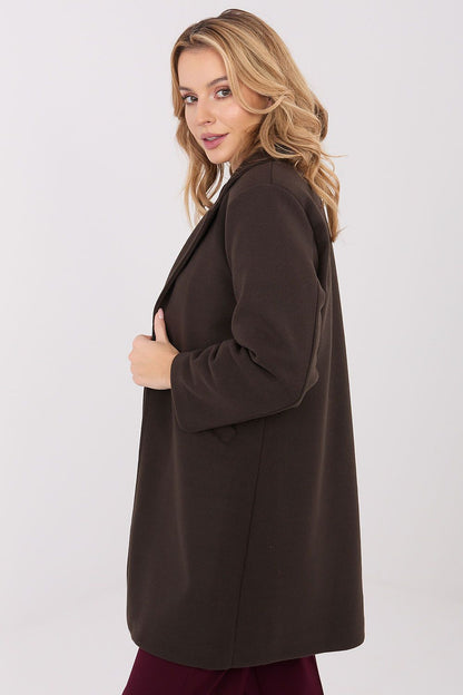   Płaszcz Damski Model IT-PL-20238.23 Dark Brown - Italy Moda 
