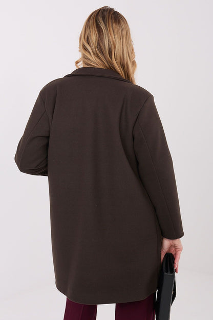   Płaszcz Damski Model IT-PL-20238.23 Dark Brown - Italy Moda 