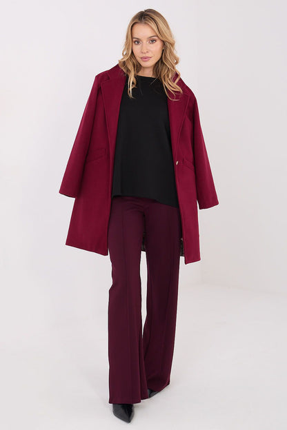   Płaszcz Damski Model IT-PL-20238.23 Bordo - Italy Moda 