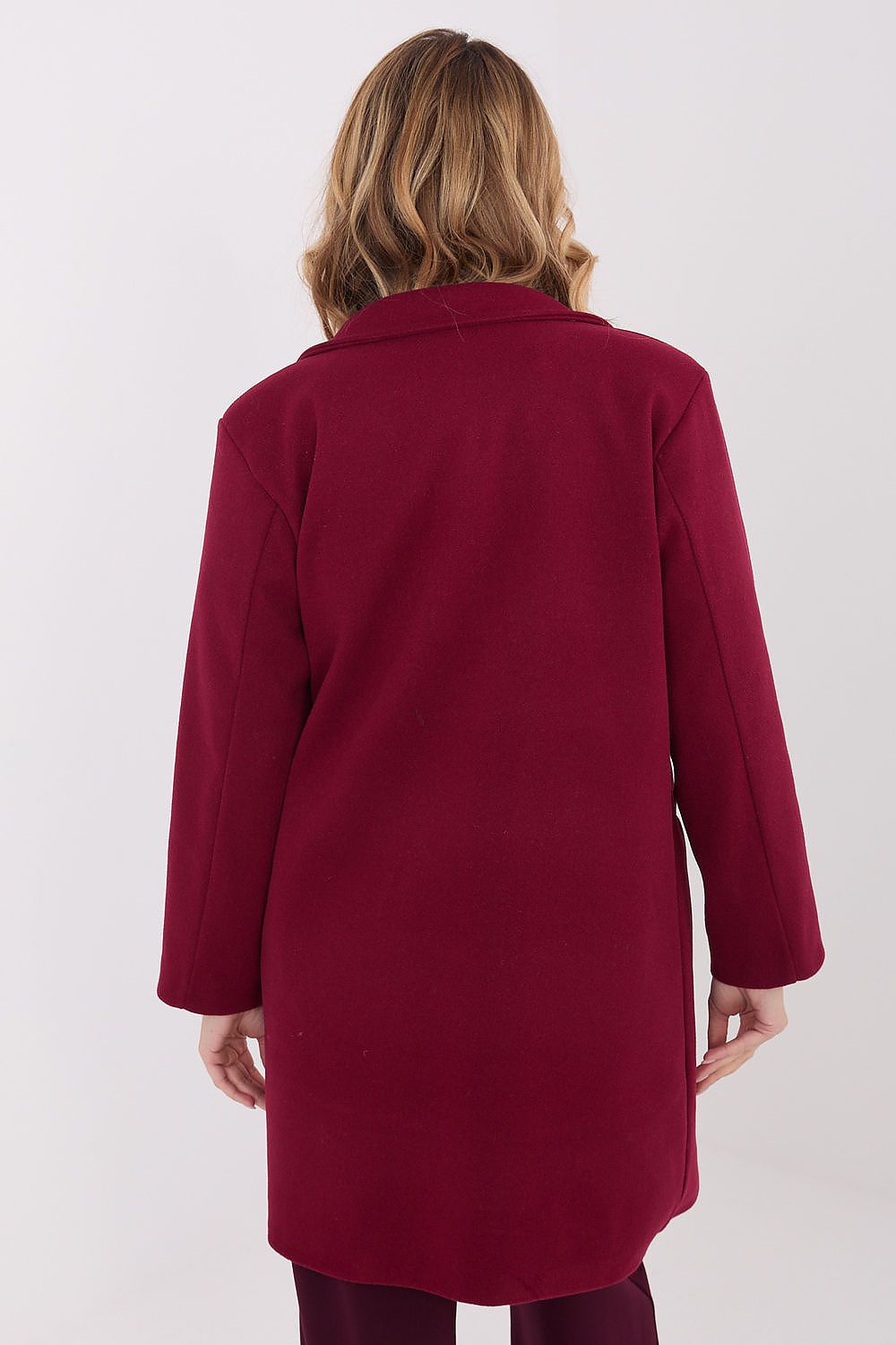   Płaszcz Damski Model IT-PL-20238.23 Bordo - Italy Moda 