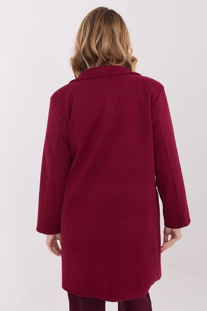   Płaszcz Damski Model IT-PL-20238.23 Bordo - Italy Moda 