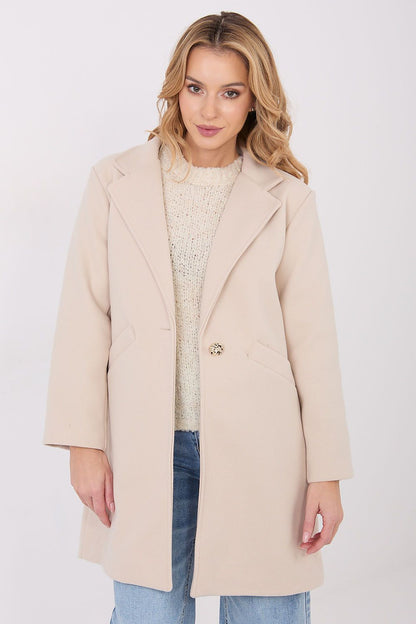   Płaszcz Damski Model IT-PL-20238.23 Light Beige - Italy Moda 