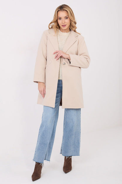   Płaszcz Damski Model IT-PL-20238.23 Light Beige - Italy Moda 