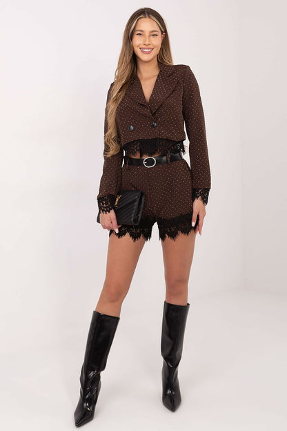   Marynarka Model IT-MA-FL9972-1.92 Brown - Italy Moda 