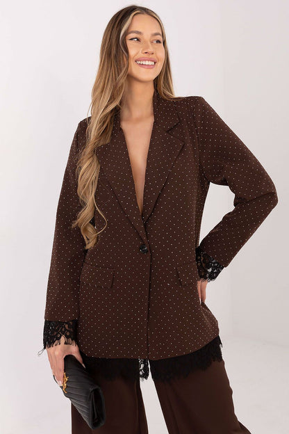   Marynarka Model IT-MA-FL9916-1.07P Brown - Italy Moda 