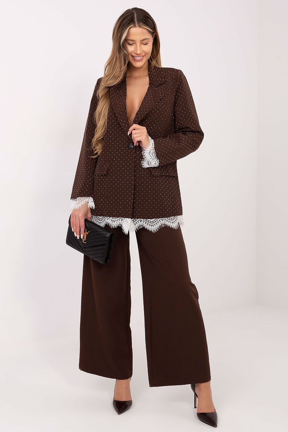  Marynarka Model IT-MA-FL9916-2.12P Brown - Italy Moda 