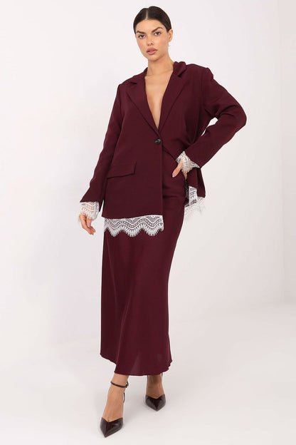   Marynarka Model IT-MA-FL9916.02P Bordo - Italy Moda 