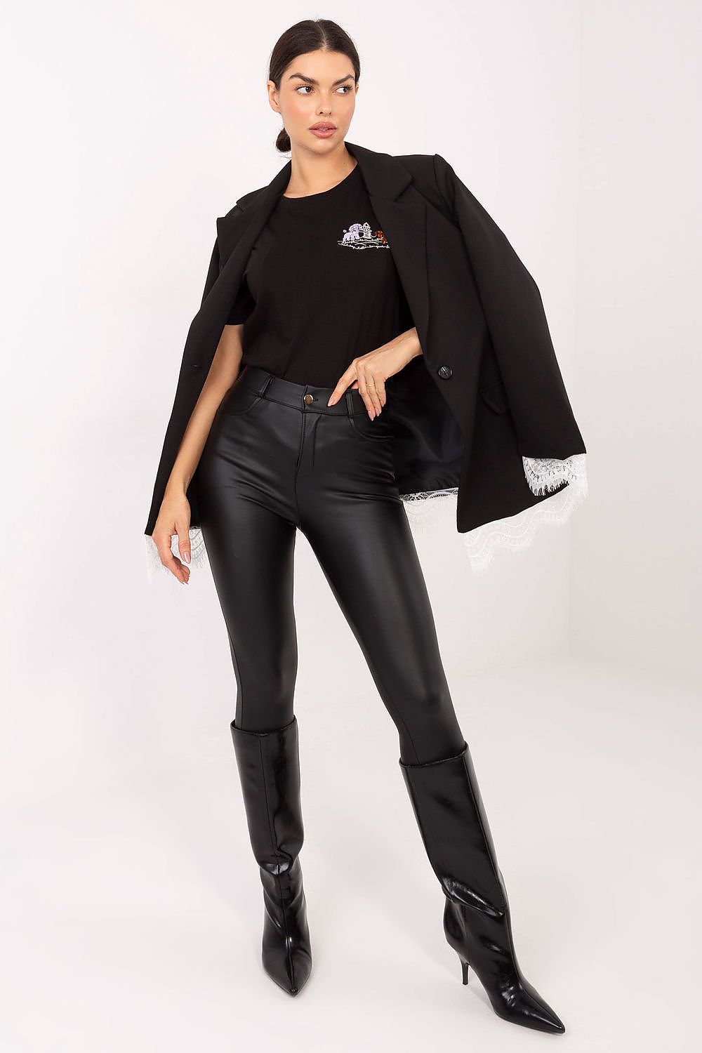   Marynarka Model IT-MA-FL9916.02P Black - Italy Moda 