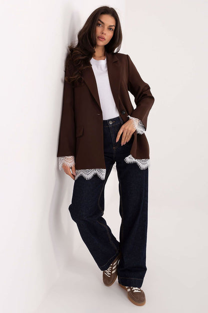   Marynarka Model IT-MA-FL9916.02P Dark Brown - Italy Moda 