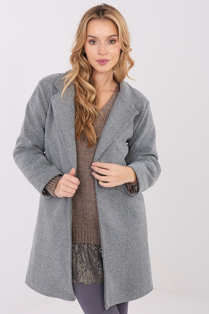   Płaszcz Damski Model IT-PL-20238.23 Dark Grey - Italy Moda 
