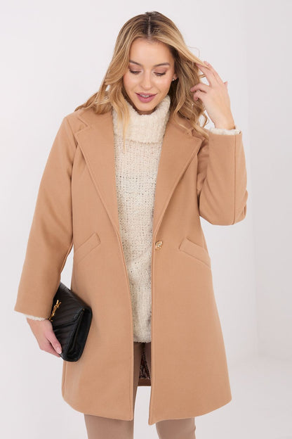   Płaszcz Damski Model IT-PL-20238.23 Camel - Italy Moda 