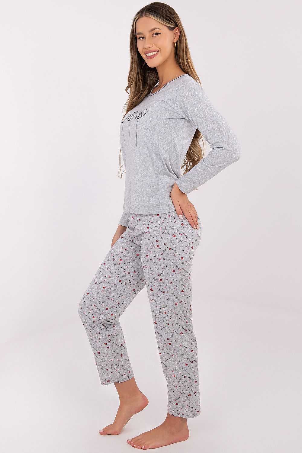  Piżama Damska Model DU-PI-FP-003.99P Grey - Forever Pink 