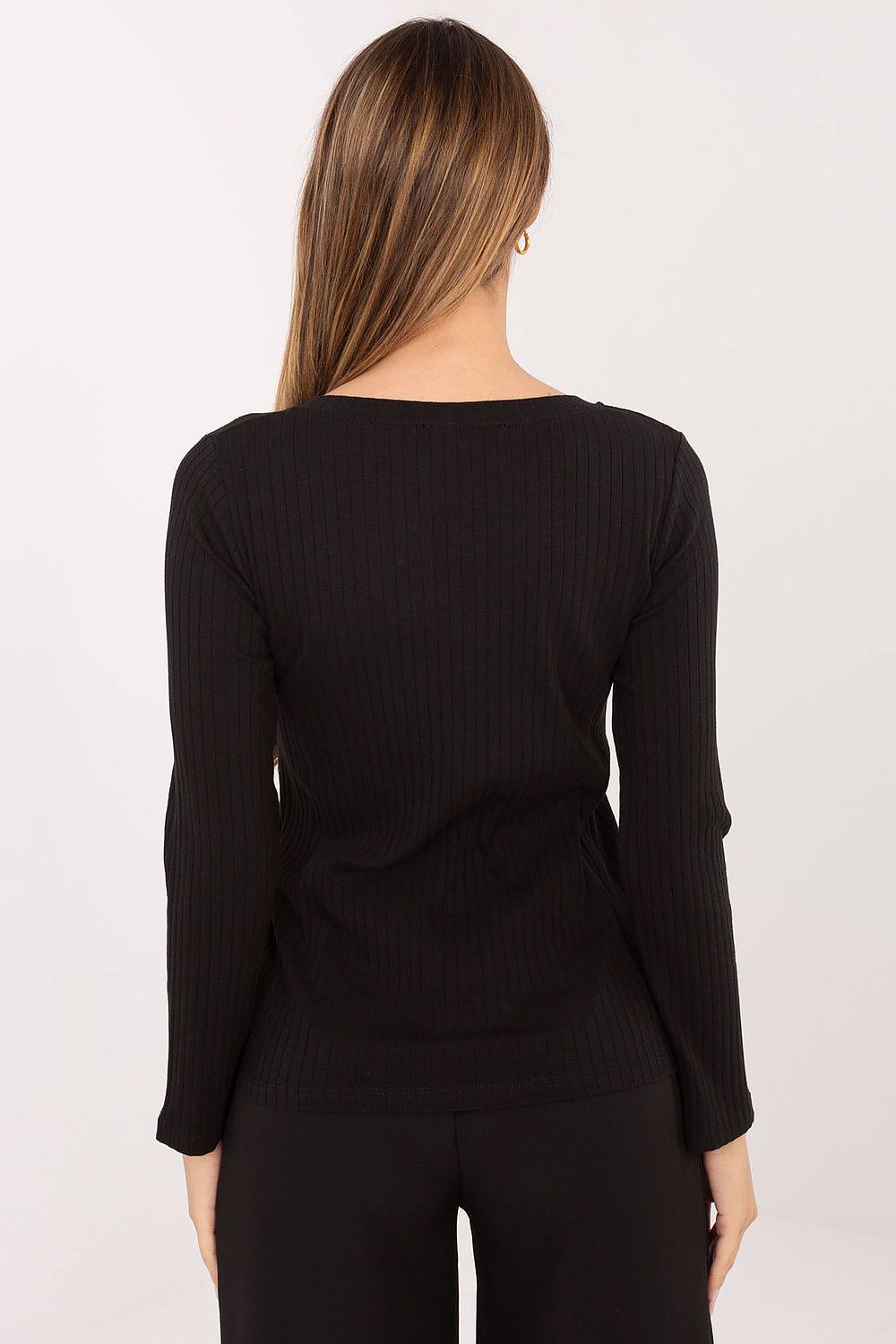   Bluzka Model RV-BZ-A1045.99 Black - Rue Paris 