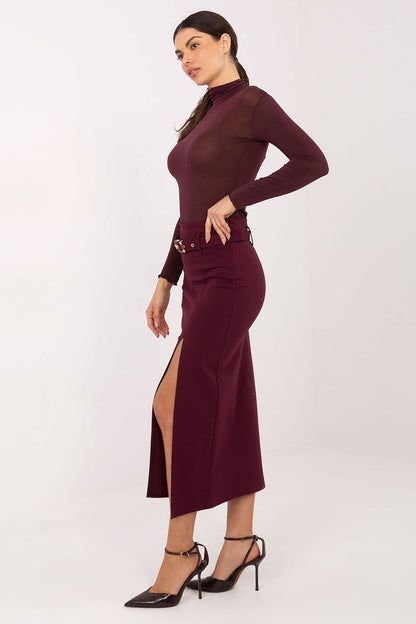  Spódnica Model IT-SD-FL7393.26 Bordo - Rue Paris 