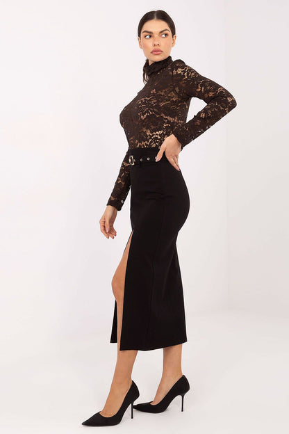  Spódnica Model IT-SD-FL7393.26 Black - Rue Paris 