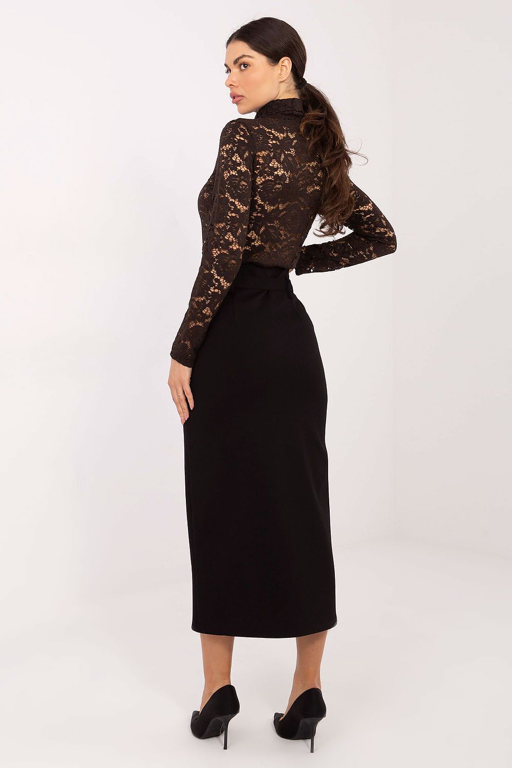  Spódnica Model IT-SD-FL7393.26 Black - Rue Paris 
