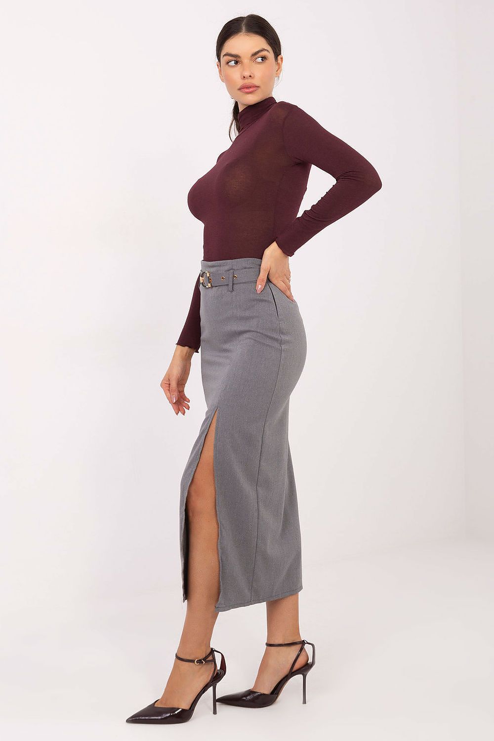  Spódnica Model IT-SD-A7393.57 Grey - Rue Paris 