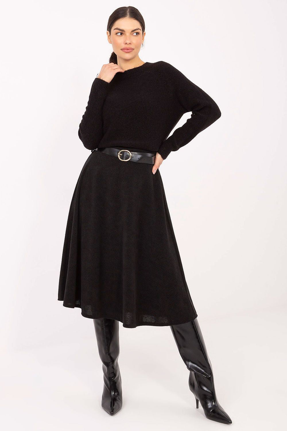  Spódnica Model IT-SD-FL9838.49 Black - Rue Paris 