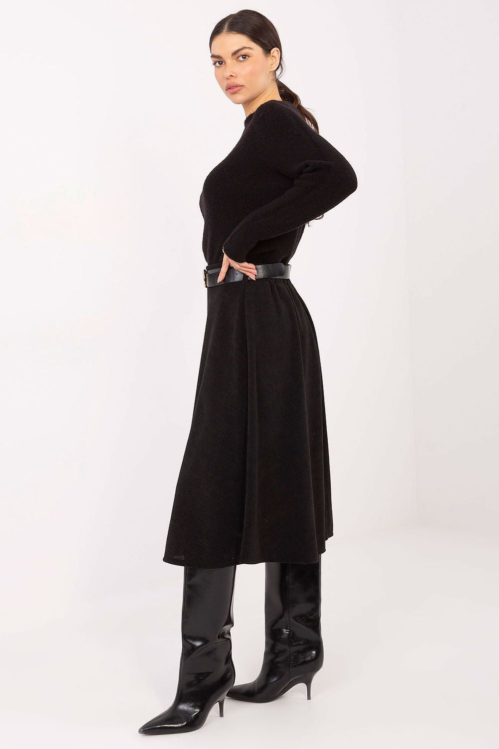  Spódnica Model IT-SD-FL9838.49 Black - Rue Paris 