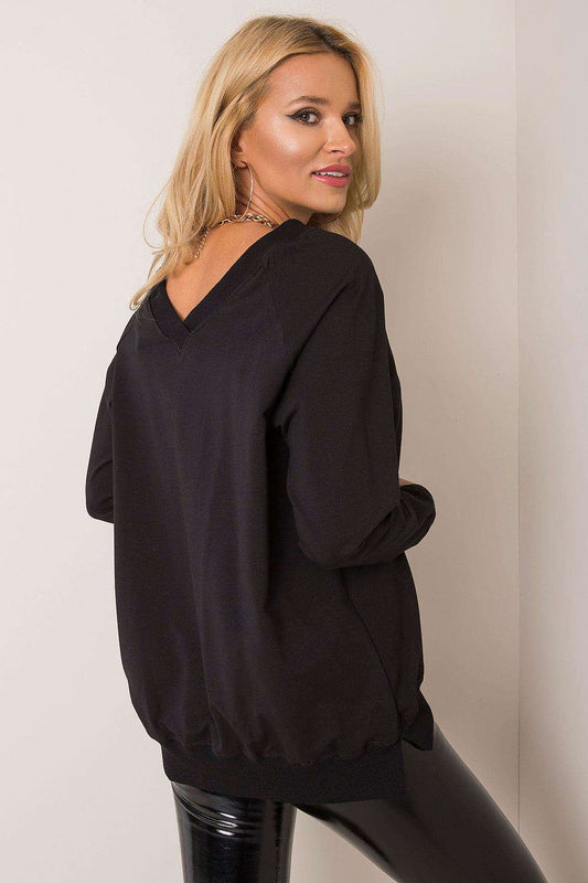   Bluza Damska Model RV-BL-5850.11X Black - Rue Paris 