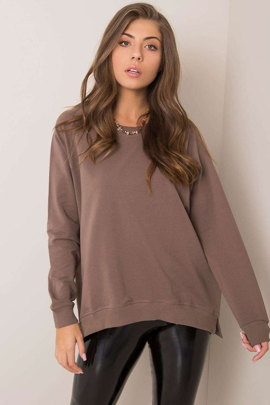   Bluza Damska Model RV-BL-5850.11X Brown - Rue Paris 