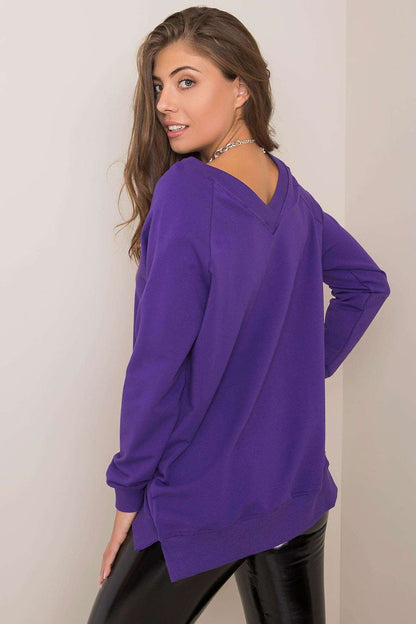   Bluza Damska Model RV-BL-5850.11X Dark Violet - Rue Paris 