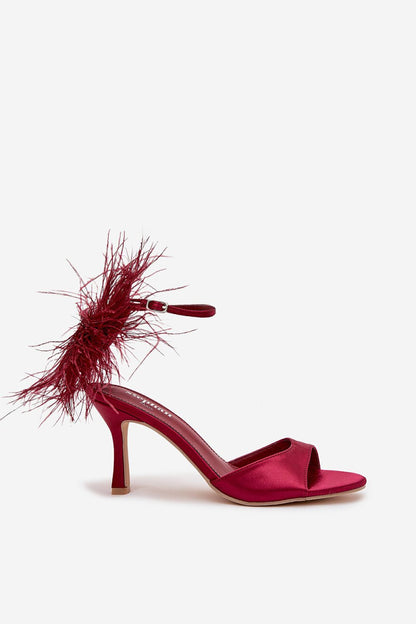 Sandały Model Caelina P-1474 Bordo - Step in style 