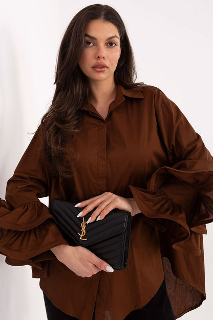   Koszula Damska Model IT-KS-8381.56 Brown - Italy Moda 