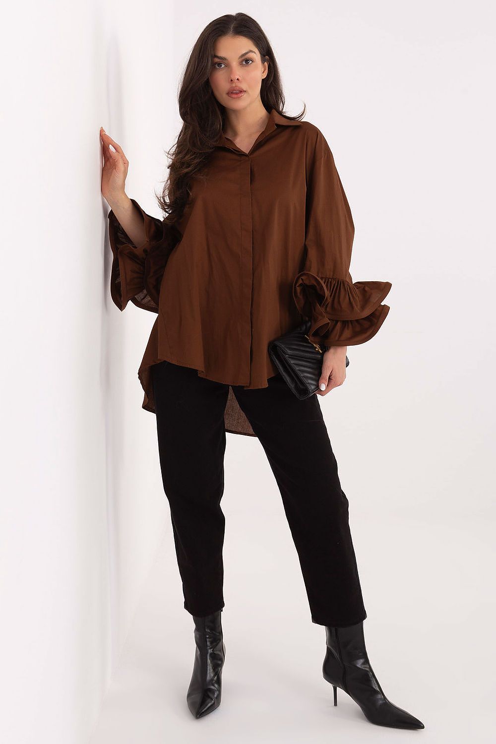   Koszula Damska Model IT-KS-8381.56 Brown - Italy Moda 