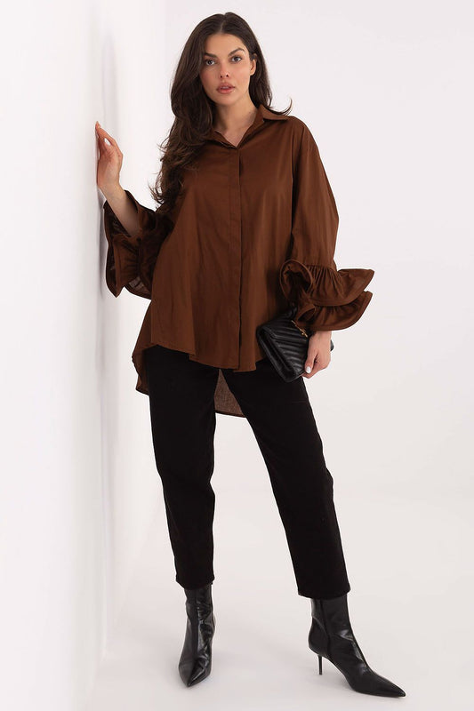   Koszula Damska Model IT-KS-8381.56 Brown - Italy Moda 
