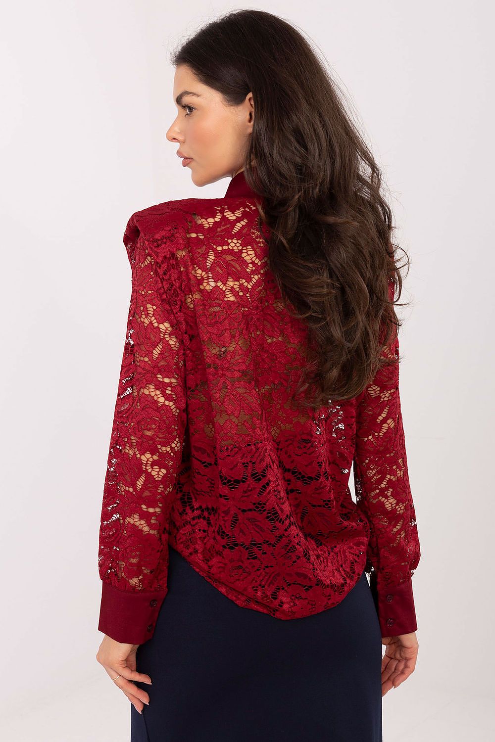   Koszula Damska Model IT-KS-21999.50 Bordo - Italy Moda 