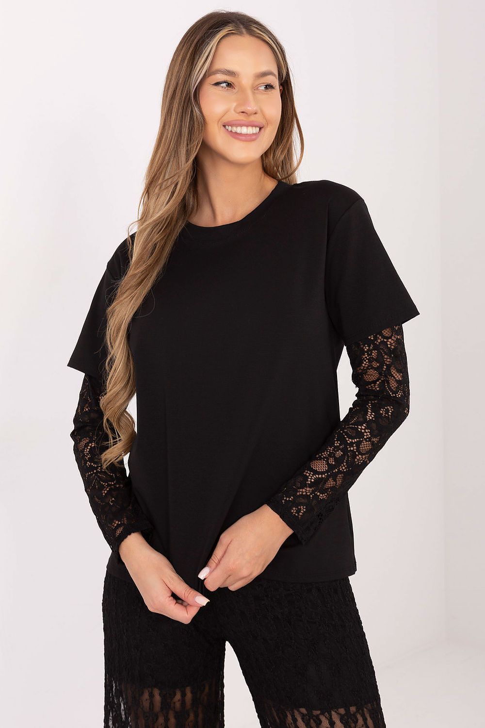   Bluzka Model MI-BZ-4227.61 Black - Italy Moda 
