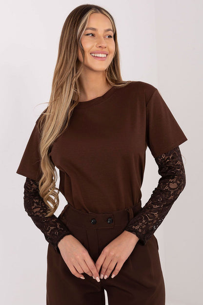   Bluzka Model MI-BZ-4227.61 Brown - Italy Moda 