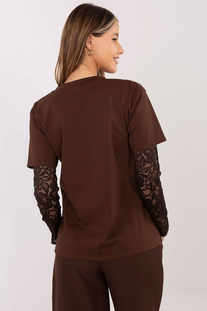   Bluzka Model MI-BZ-4227.61 Brown - Italy Moda 