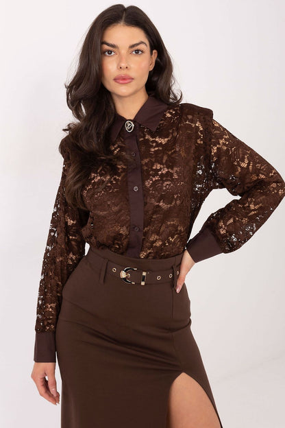   Koszula Damska Model IT-KS-21999.50 Brown - Italy Moda 
