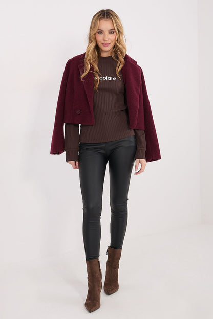   Bluzka Model RV-BZ-A1051.96 Dark Brown - Rue Paris 