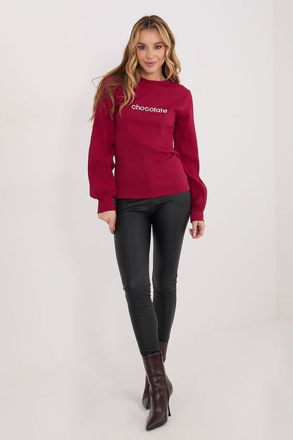   Bluzka Model RV-BZ-A1051.96 Bordo - Rue Paris 