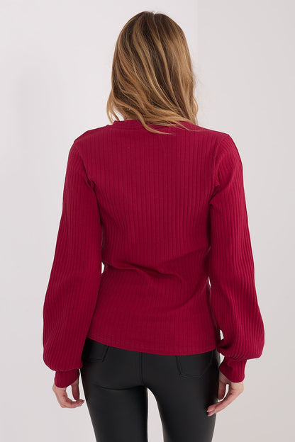   Bluzka Model RV-BZ-A1051.96 Bordo - Rue Paris 