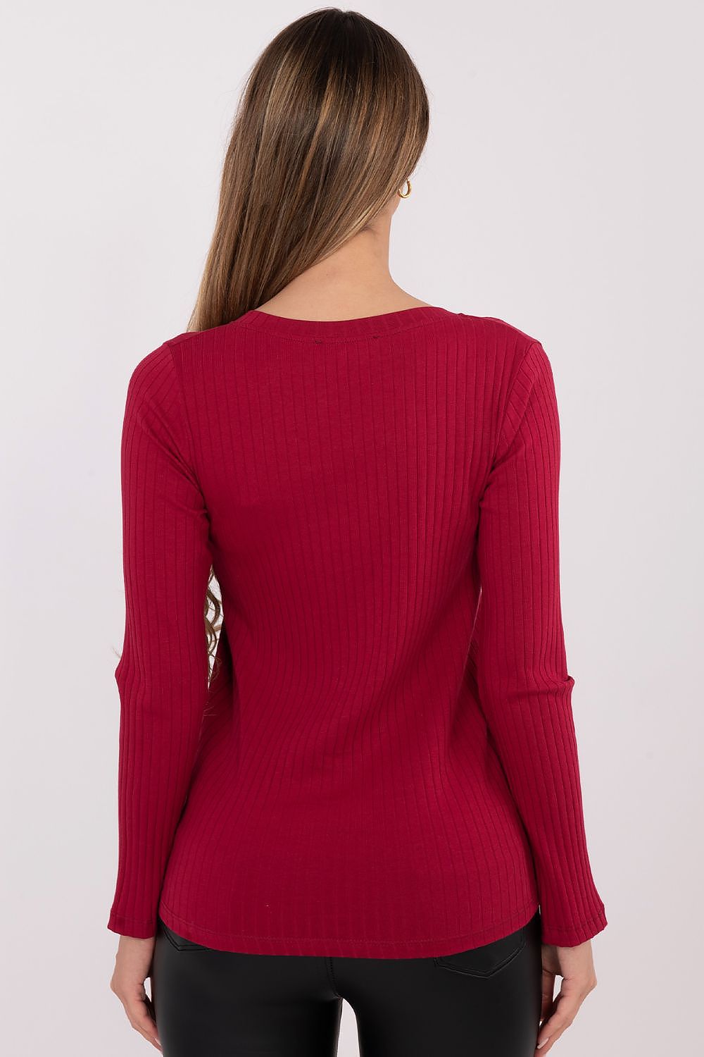   Bluzka Model RV-BZ-A1045.99 Bordo - Rue Paris 