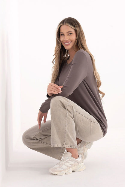   Bluzka Model RV-BZ-A-160.19P Grey/Beige - Relevance 