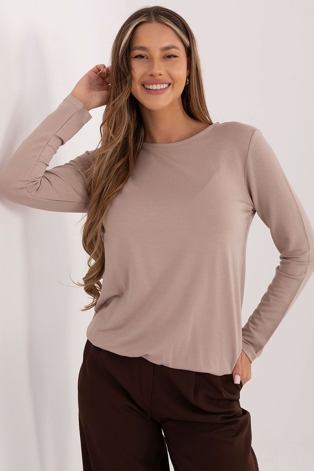   Bluzka Model RV-BZ-A-160.19P Dark Beige - Relevance 