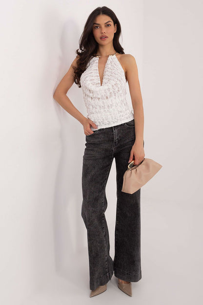  Koszulka Top Model IT-TP-9967.01P White - Italy Moda 