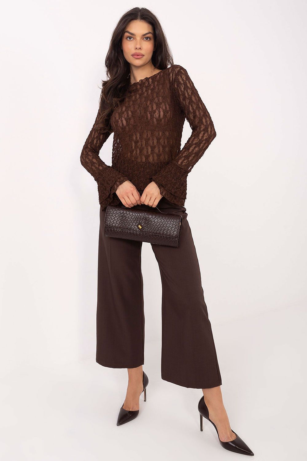   Bluzka Model IT-BZ-9970.97 Brown - Italy Moda 