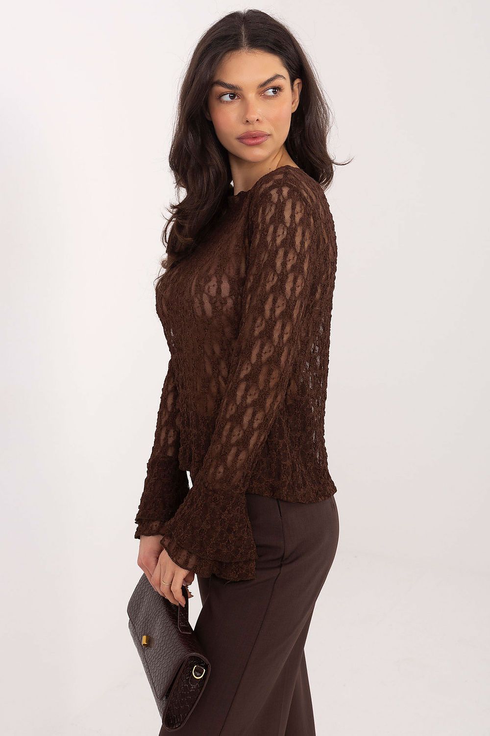   Bluzka Model IT-BZ-9970.97 Brown - Italy Moda 