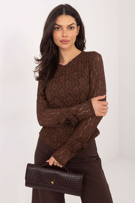   Bluzka Model IT-BZ-9950.79 Brown - Italy Moda 