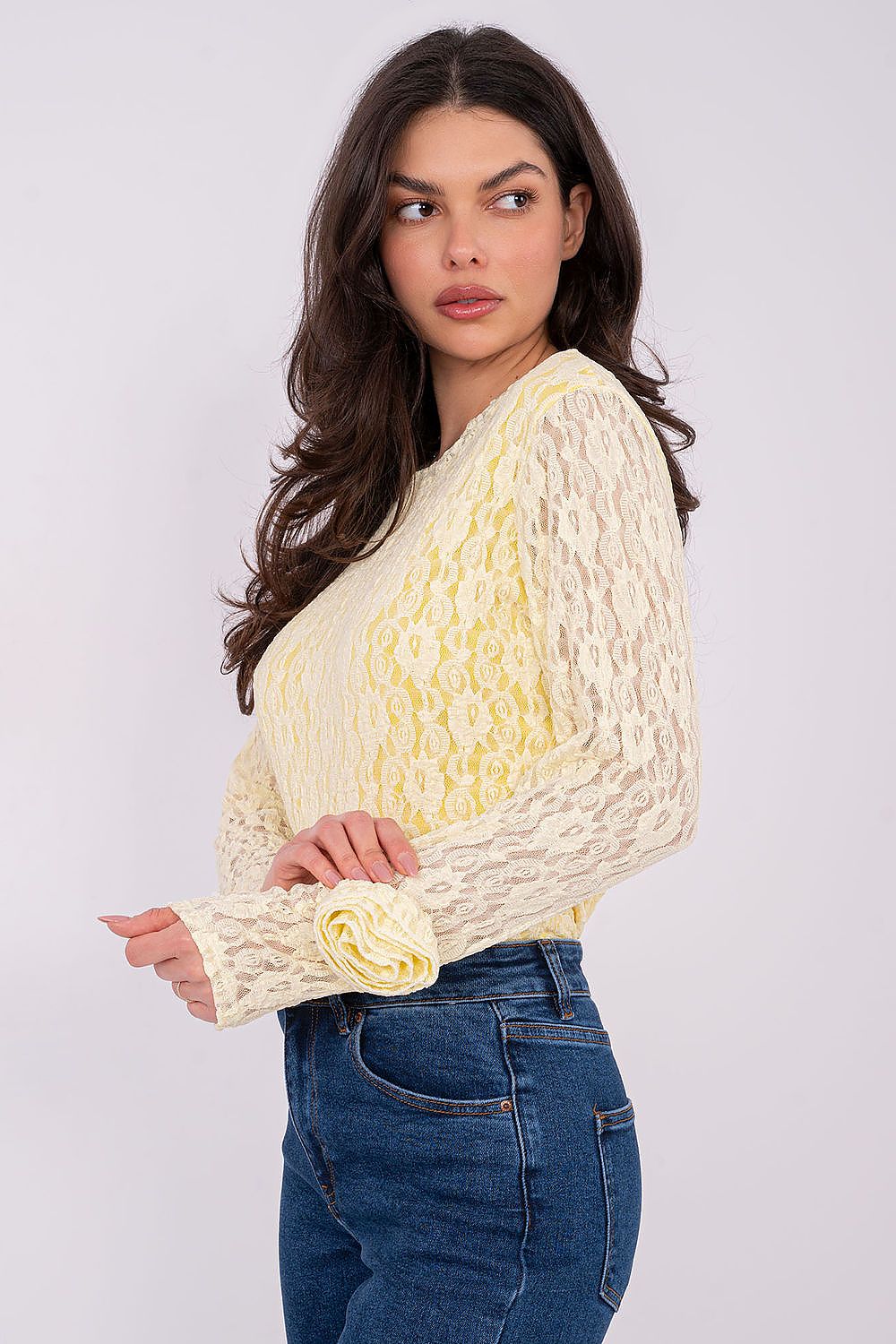   Bluzka Model IT-BZ-9950.79 Light Yellow - Italy Moda 