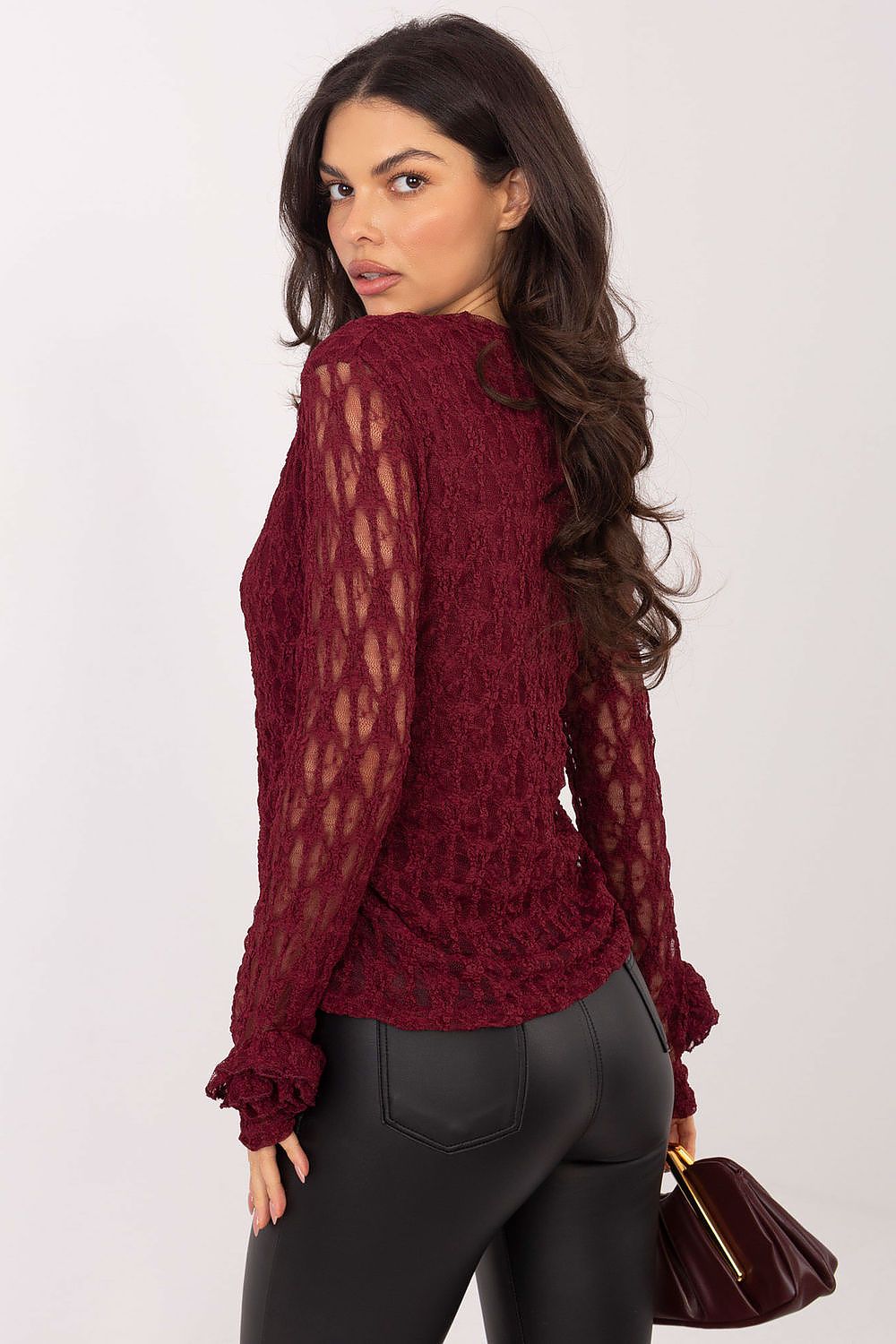   Bluzka Model IT-BZ-9950.79 Bordo - Italy Moda 