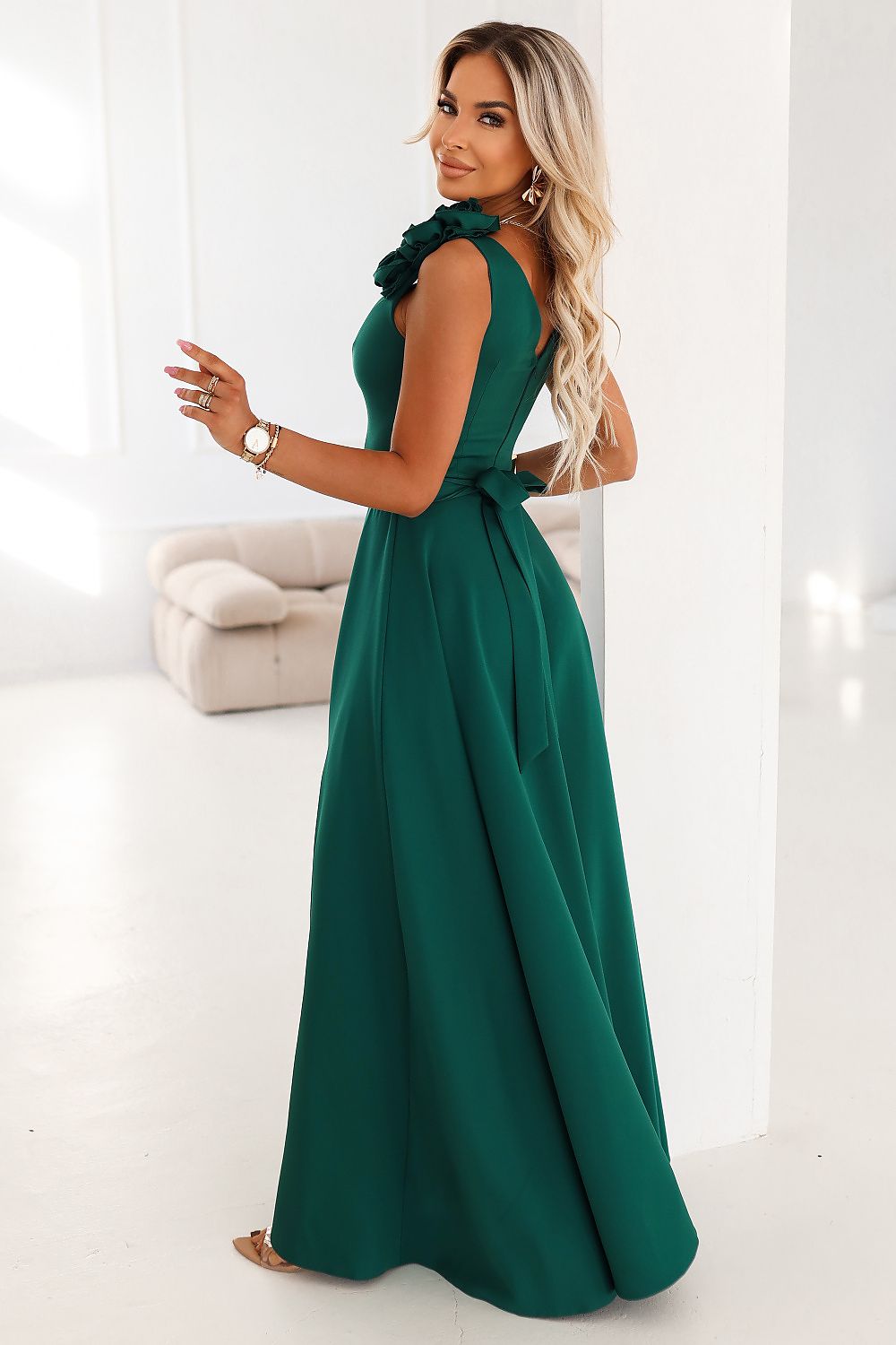  Sukienka Model 643-1 Bottle Green - Numoco 