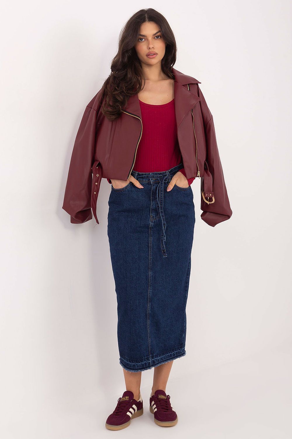  Spódnica Model D80030BI50248D300 Navy - Sublevel 