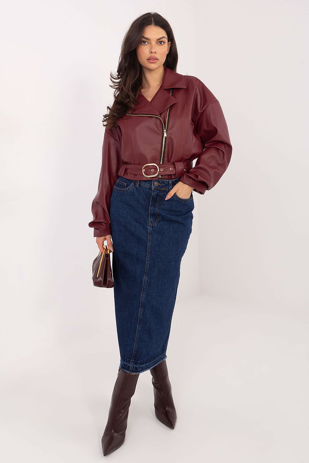 Spódnica Model D80030BI50248D300 Navy - Sublevel 